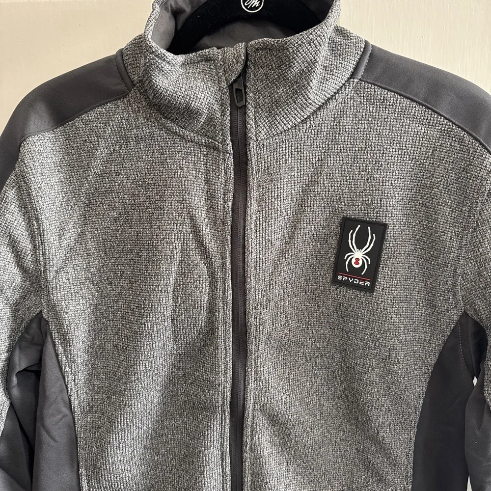 Men's Spyder Performance Jacket S Heather Gray Black - Picture 2 of 6